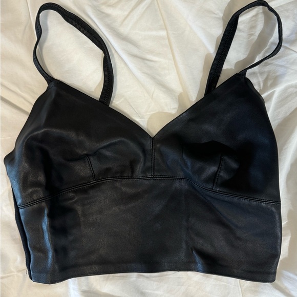 ZARA pleather crop top - Picture 1 of 3